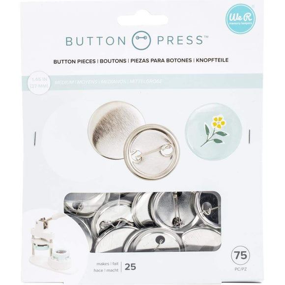 Scrapbooking  We R Memory Keepers Button Press Refill Pack 75/Pkg Medium (37mm - Makes 25 buttons) tools