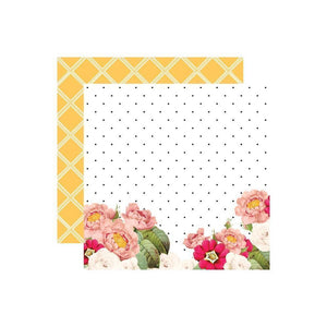 Scrapbooking  Love Is In The Air Double-Sided Cardstock 12"X12" -Carolines Flowers Paper 12"x12"