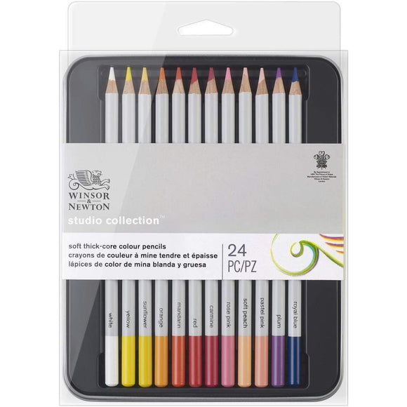 Scrapbooking  Winsor Newton Studio Collection Colour Pencil Tin 24/Pkg pencils